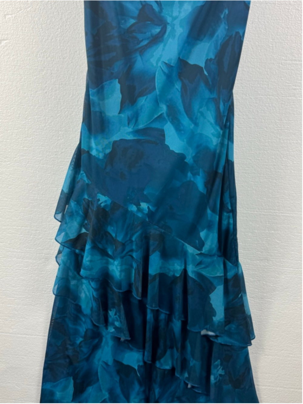 PrettyGarden Floral Beach Sundress Spaghetti Strap Tiered Maxi Dress size Medium - Picture 12 of 14